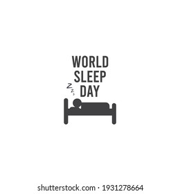 vector graphic of world sleep day good for world sleep day celebration. flat design. flyer design.flat illustration.
