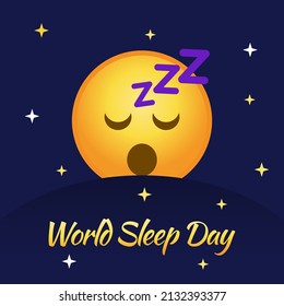 vector graphic of world sleep day good for world sleep day celebration. flat design. flyer design.flat illustration.