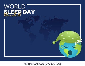 gráfico vectorial del día del sueño mundial bueno para la celebración del día del sueño mundial. diseño plano. diseño de volante.ilustración plana.