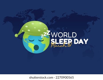vector graphic of world sleep day good for world sleep day celebration. flat design. flyer design.flat illustration.