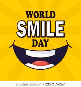Vector graphic of world smile day good for world smile day celebration