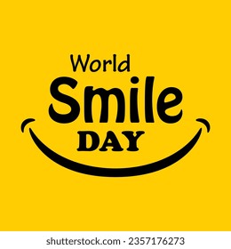 Vector graphic of world smile day good for world smile day celebration