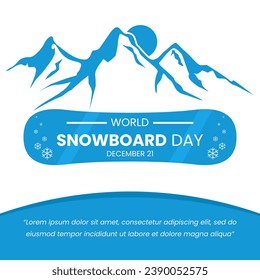 Vector graphic of World Snowboard Day