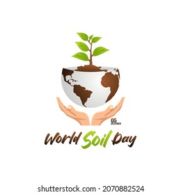 vector graphic of world soil day good for world soil day celebration. flat design. flyer design.flat illustration.