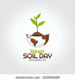 vector graphic of world soil day good for world soil day celebration. flat design. flyer design.flat illustration.