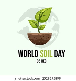 vector graphic of World Soil Day good for national World Soil Day celebration. flat design. flyer design.flat illustration.