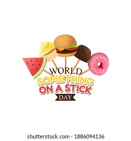 vector graphic of world something on stick day good for world something on stick day celebration. flat design. flyer design.flat illustration.