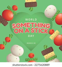 vector graphic of world something on a stick day good for world something on a stick day celebration. flat design. flyer design.flat illustration.