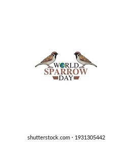 vector graphic of world sparrow day good for world sparrow day celebration. flat design. flyer design.flat illustration.