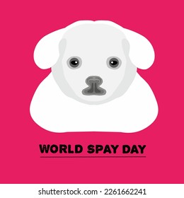 Vector graphic of world spay day day for world spay day celebration. flat design. flyer design. February 28.
