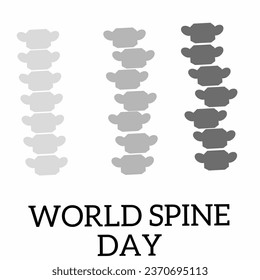 Vector graphic of world spine day for spine day celebration. flat design. Line art design. flyer design. flat illustration. Banner design. October .