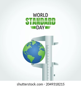 vector graphic of world standard day good for world standard day celebration. flat design. flyer design.flat illustration.