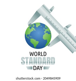 vector graphic of world standard day good for world standard day celebration. flat design. flyer design.flat illustration.