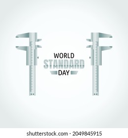 vector graphic of world standard day good for world standard day celebration. flat design. flyer design.flat illustration.