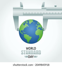 vector graphic of world standard day good for world standard day celebration. flat design. flyer design.flat illustration.