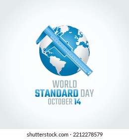 vector graphic of world standard day good for world standard day celebration. flat design. flyer design.flat illustration.