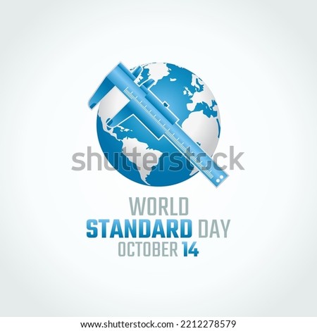 vector graphic of world standard day good for world standard day celebration. flat design. flyer design.flat illustration.