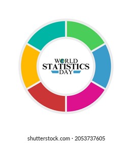vector graphic of world statistics day good for world statistics day celebration. flat design. flyer design.flat illustration.