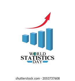 vector graphic of world statistics day good for world statistics day celebration. flat design. flyer design.flat illustration.