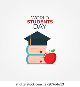 Vector gráfico del Día Mundial del Estudiante ideal para la celebración del Día Mundial del Estudiante