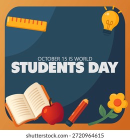 Vector gráfico del Día Mundial del Estudiante ideal para la celebración del Día Mundial del Estudiante