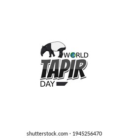 vector graphic of world tapir day good for world tapir day celebration. flat design. flyer design.flat illustration.