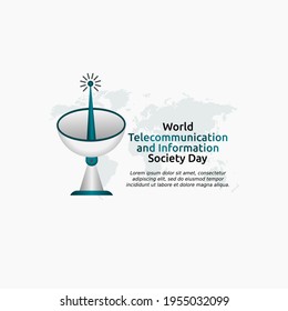 vector graphic of world telecommunication and information society day good for world telecommunication and information society day celebration. flat design. flyer design.flat illustration.