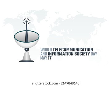 vector graphic of World Telecommunication and Information Society Day celebration. flat design. flyer design.flat illustration.