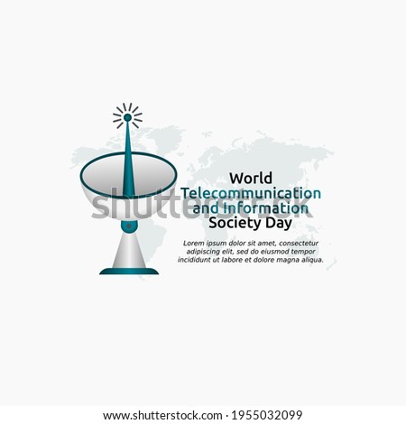vector graphic of world telecommunication and information society day good for world telecommunication and information society day celebration. flat design. flyer design.flat illustration.
