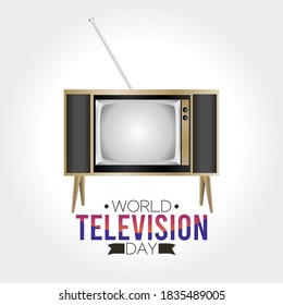 vector graphic of world television day good for world television day celebration. flat design. flyer design.flat illustration.