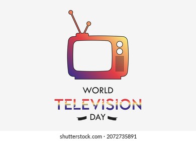 Vector graphic of world television day good for world television day celebration. flat design.