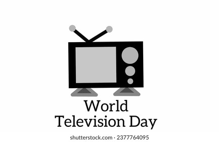 Vector graphic of world television day for world television day celebration. flat design. Line art design. flyer design. flat illustration. Banner design.  December .

