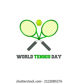 vector graphic of world tennis day good for world tennis day celebration. flat design. flyer design.flat illustration.