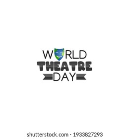 gráfico vectorial del Día Mundial del Teatro bueno para la celebración del Día Mundial del Teatro. diseño plano. diseño de volante.ilustración plana.