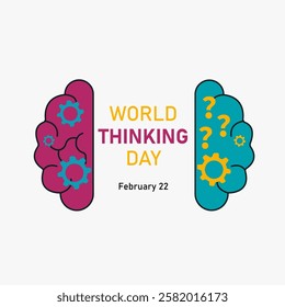 vector graphic of World Thinking Day good for national World Thinking Day celebration. flat design. flyer design.flat illustration.