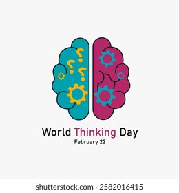 vector graphic of World Thinking Day good for national World Thinking Day celebration. flat design. flyer design.flat illustration.