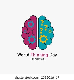 vector graphic of World Thinking Day good for national World Thinking Day celebration. flat design. flyer design.flat illustration.