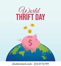 vector graphic of World Thrift Day ideal for World Thrift Day celebration.