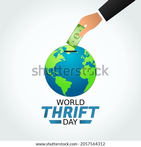 vector graphic of world thrift day good for world thrift day celebration. flat design. flyer design.flat illustration.