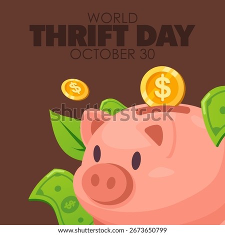 Vector graphic of World Thrift Day ideal for World Thrift Day celebration.
