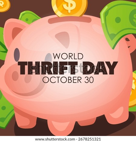 vector graphic of World Thrift Day ideal for World Thrift Day celebration