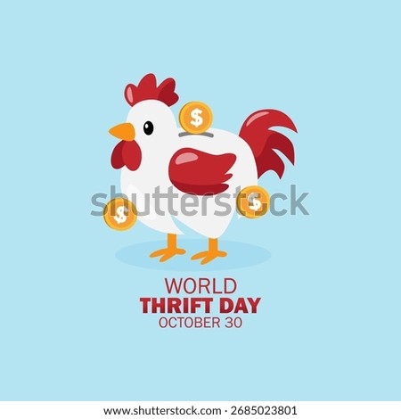 Vector graphic of World Thrift Day for World Thrift Day celebration.