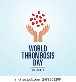 Vector gráfico del Día Mundial de la Trombosis ideal para la celebración del Día Mundial de la Trombosis.