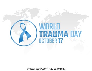 vector graphic of world trauma day good for world trauma day celebration. flat design. flyer design.flat illustration.