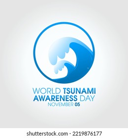 vector graphic of world tsunami day good for world tsunami day celebration. flat design. flyer design.flat illustration.