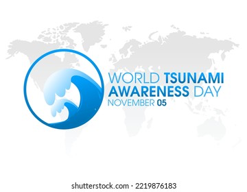 vector graphic of world tsunami day good for world tsunami day celebration. flat design. flyer design.flat illustration.