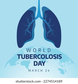 gráfico vectorial del día mundial de la tuberculosis, bueno para la celebración del Día Mundial de la Tuberculosis. diseño plano. diseño de volante.ilustración plana.