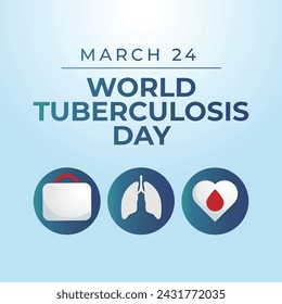 vector graphic of World Tuberculosis Day ideal for World Tuberculosis Day celebration.