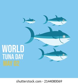 vector graphic of world tuna day good for national world tuna day celebration. flat design. flyer design.flat illustration.