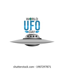 vector graphic of world ufo day good for world ufo day celebration. flat design. flyer design.flat illustration.	